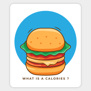 Hamburger cartoon illustration with text Magnet